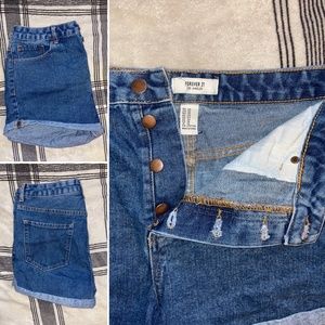 Forever 21 - High Waisted Button-Up Jean Shorts - BOTH FOR $20 | ONE FOR $15